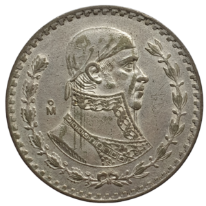 México, 1 peso 1962, prata 0.100, 16 g, 34.5 mm, km# 459