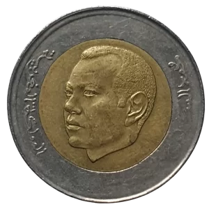 Marrocos, 5 dirhams 2011 (1432 AH), bimetálica, 7.5 g, 25 mm, Y# 140, rei Mohammed VI