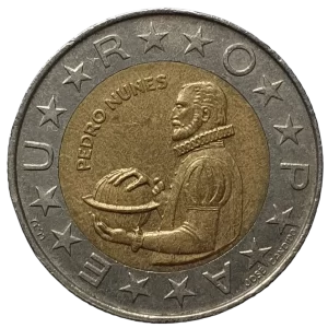 Portugal, 100 escudos 1992, bimetálica, 8.3 g, 25.5 mm, km# 645, Pedro Nunes