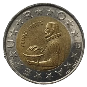Portugal, 100 escudos 1989, bimetálica, 8.3 g, 25.5 mm, km# 645, Pedro Nunes