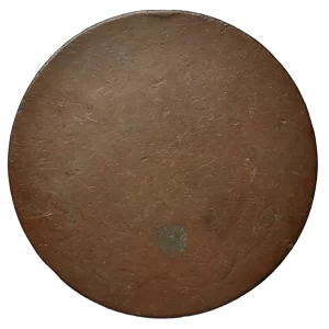 Brasil, Império, 80 réis com carimbo geral de 40, cobre, bem desgastada mas carimbo lindo