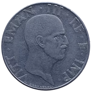 Itália, 50 centesimi 1941, amonital, 6 g, 24 mm, km# 76, época da segunda guerra