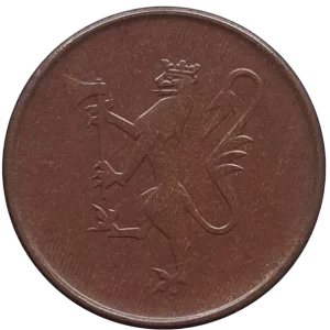 Noruega, 5 ore 1982, bronze, 3.0 g, 18.9 mm, km# 415, Olav V