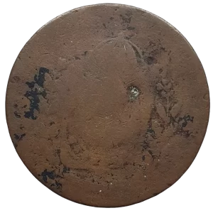 Brasil, Império, 40 réis com carimbo geral de 20, cobre