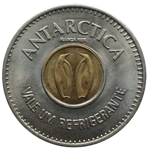 Ficha Guaraná Antarctica, anos 90, vale um refrigerante