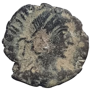 Império Romano, provável Juliano II, 357 a 363 dC, follis, SPES REIPVBLICAE