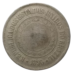 Brasil, República, 200 réis 1895, cuproníquel, 15 g, 32 mm