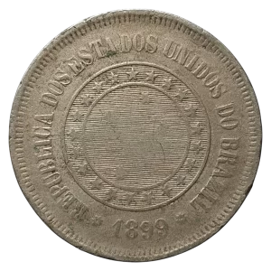 Brasil, República, 100 réis 1899, cuproníquel, 10 g, 27 mm