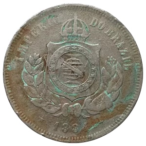 Brasil, Império, 200 réis 1884, cuproníquel, 7 g, 22 mm