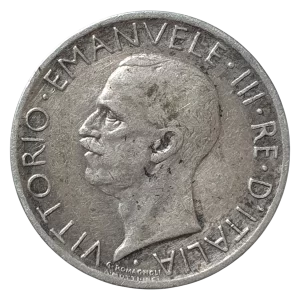 Itália, 5 liras 1926, prata 0.835, 5.0 g, 23 mm, km# 67, águia, Vitório Emanuel III