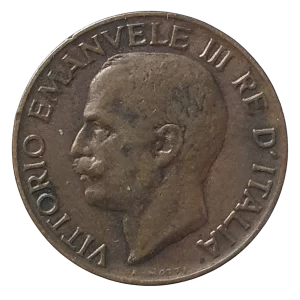 Itália, 5 centesimi 1929, cobre, 3.3 g, 20 mm, km# 59, Vitório Emanuel III