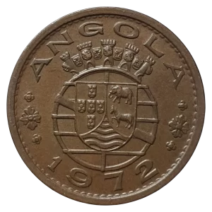 Angola, 1 escudo 1972, bronze, 8 g, 26 mm, km# 76