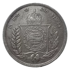 Brasil, Império, 500 réis 1856, prata 0.917, 6.3 g, 25 mm, km# 464, Bentes 494.04.01