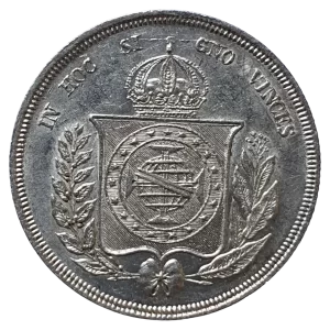 Brasil, Império, 500 réis 1858, prata 0.917, 6.3 g, 25 mm, km# 464, Bentes 494.06.01