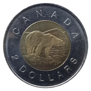 Canadá, 2 dólares 1996, bimetálica, 7.3 g, 28 mm, km# 270