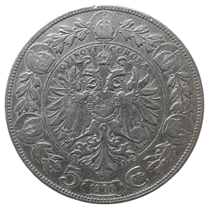 Império Austro-Húngaro (Áustria Imperial), 5 corona 1900, prata 0.900, 24 g, 36 mm, km# 2807