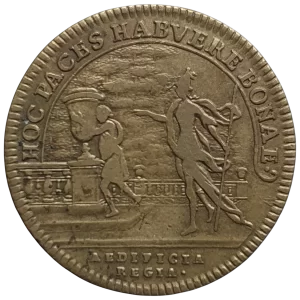 Alemanha, Nuremberg (Cidade imperial livre), Rechenpfennig, latão, ND(1698), 4.5 g, 25 mm, N# 30119, lindíssima