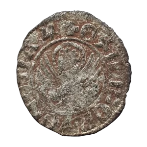 Reino de Candia (Creta sob domínio de Veneza), Andrea Contarini, tornesello, prata baixa, 18 mm, 0.7 g, 1368 a 1382, N#114237