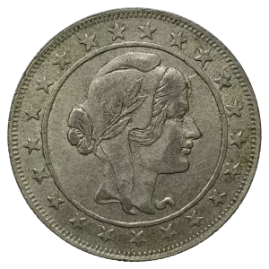 Brasil, República, 2000 réis 1324, prata 0.500, 8 g, 26 mm, km# 526, mocinha