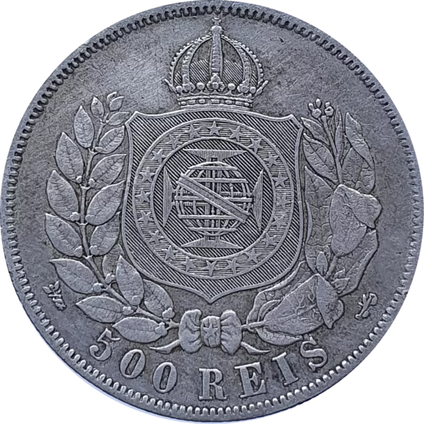 Brasil, Império, 500 réis 1868, prata