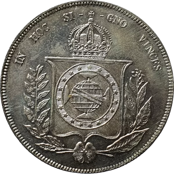 Brasil, Império, 1000 réis 1863, prata - Image 2