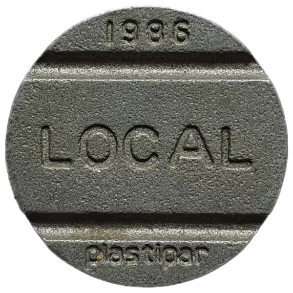 Brasil, ficha telefônica LOCAL, Plastipar, 1986