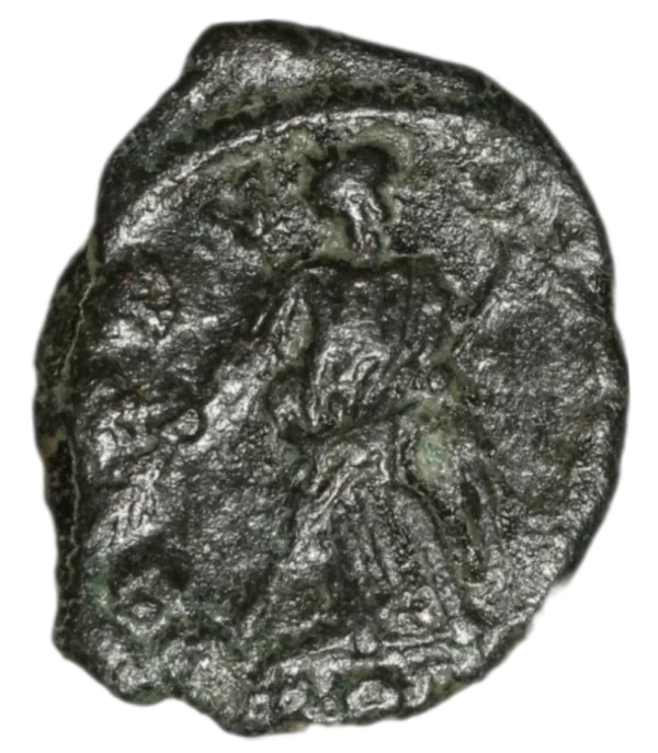 Império Romano, follis, bronze, 1.3 g, 16 mm, 337 a 340 dC, Santa Helena, mãe de Constantino - Image 2