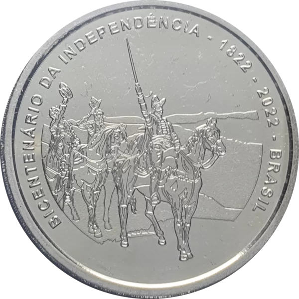 Brasil, 2 reais 2022, cuproníquel, bicentenário da independência! Imperdível!! - Image 2