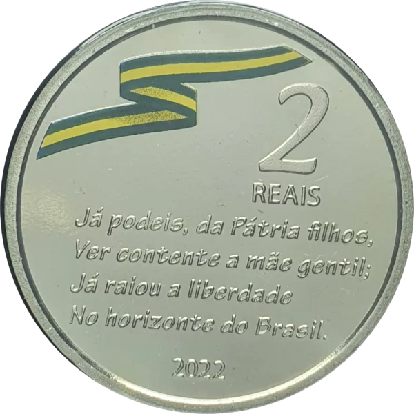Brasil, 2 reais 2022, cuproníquel, bicentenário da independência! Imperdível!!