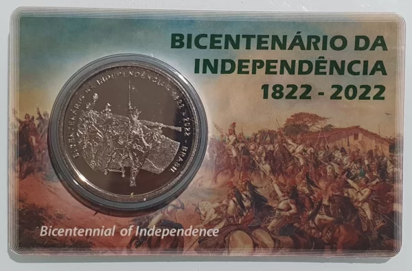 Brasil, 2 reais 2022, cuproníquel, bicentenário da independência! Imperdível!! - Image 4